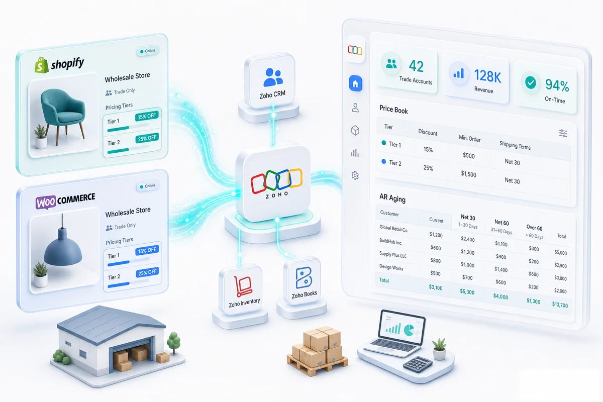 B2B eCommerce with Zoho: Price Books, Net Terms, and Wholesale Order Management