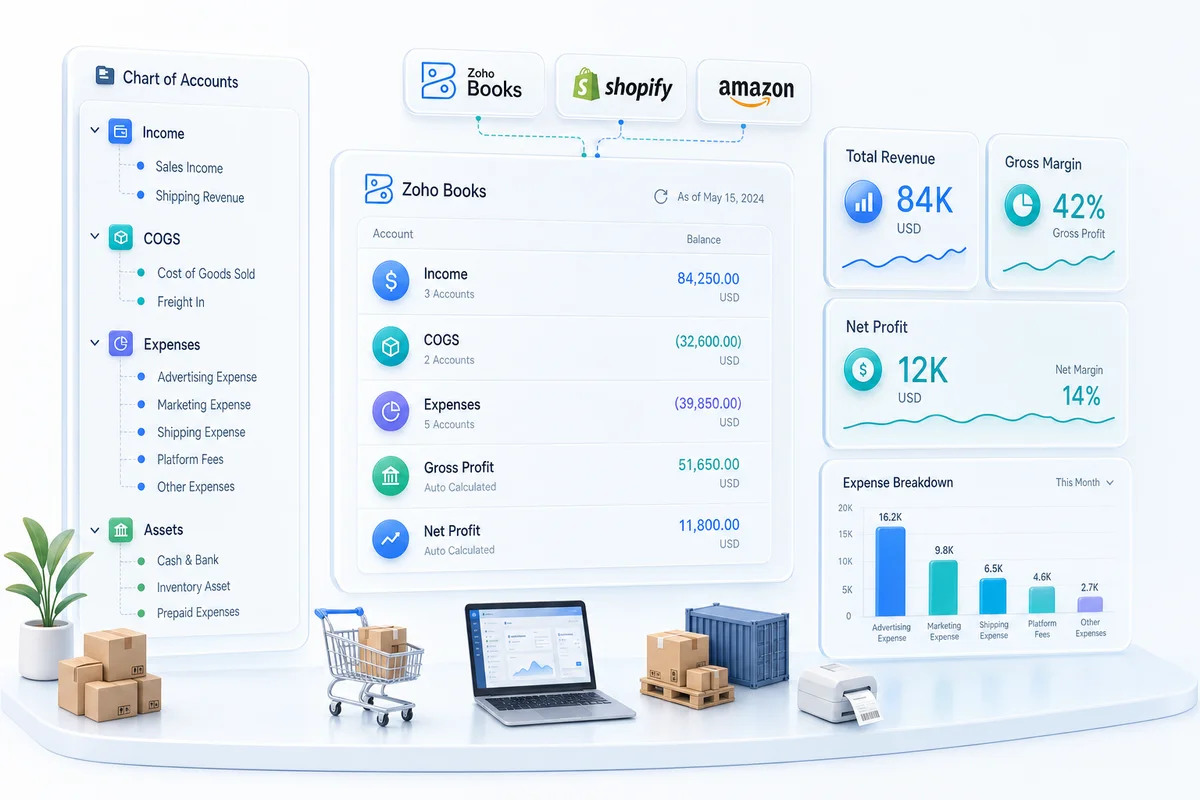 eCommerce Chart of Accounts for Zoho Books: The Complete Setup Guide