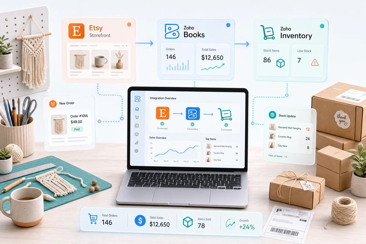 Etsy Zoho Integration: Connect Your Etsy Shop to Zoho Books and Inventory