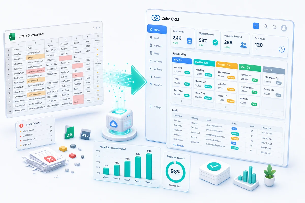 Excel to Zoho CRM Migration: Complete Guide (2026)