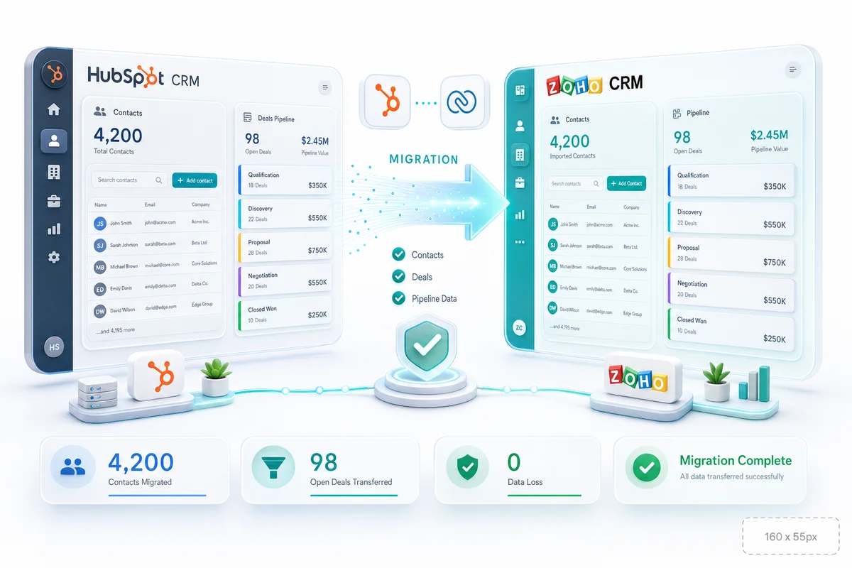 HubSpot to Zoho CRM Migration: Complete Guide (2026)