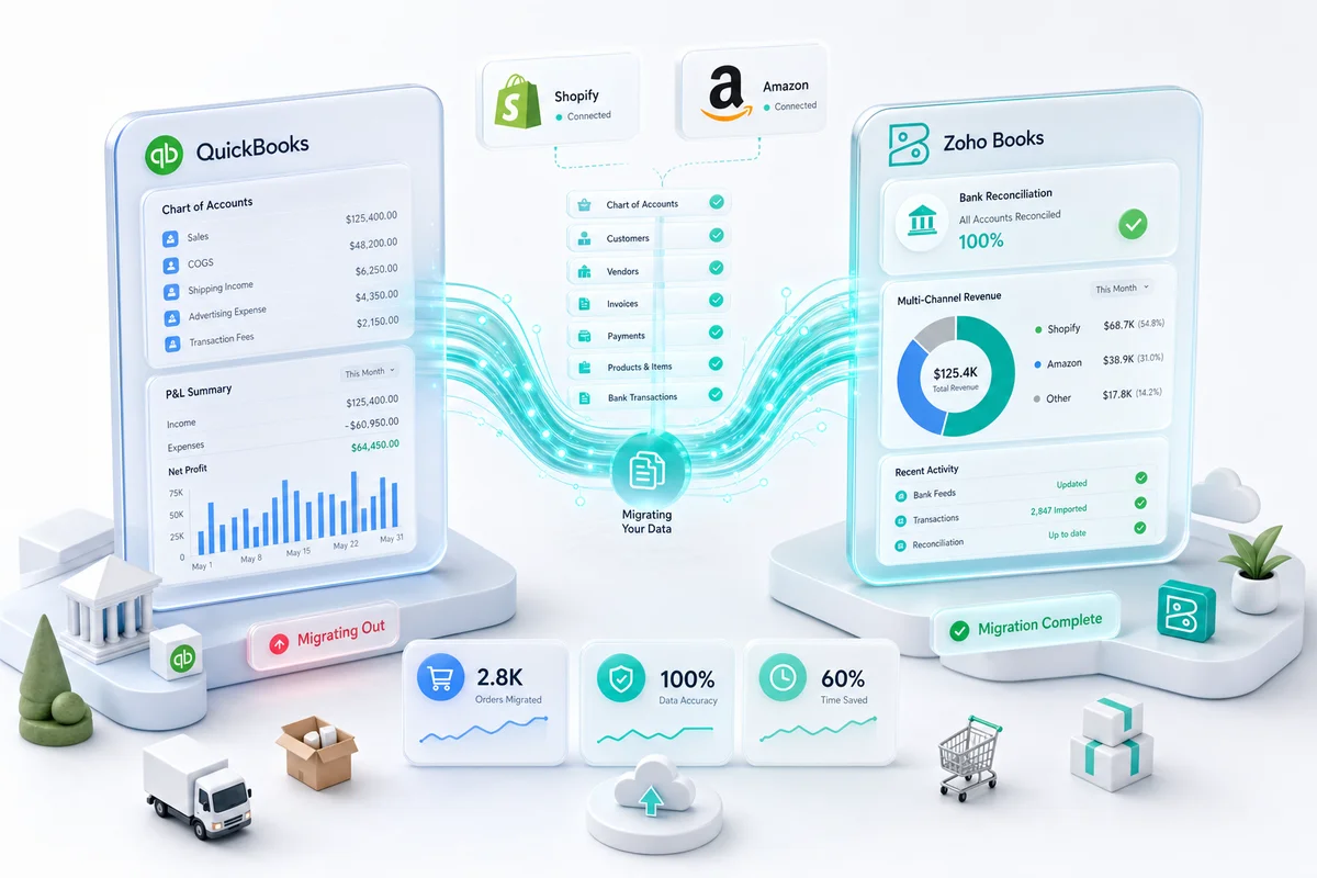 QuickBooks to Zoho Books Migration for eCommerce Sellers: The Complete 2026 Guide