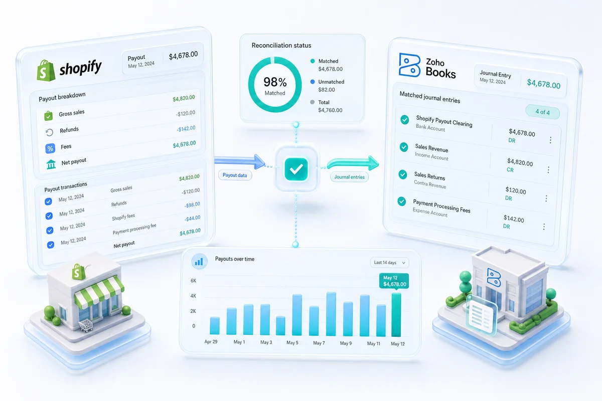 Shopify Payments and Zoho Books: Complete Fee Reconciliation Setup Guide