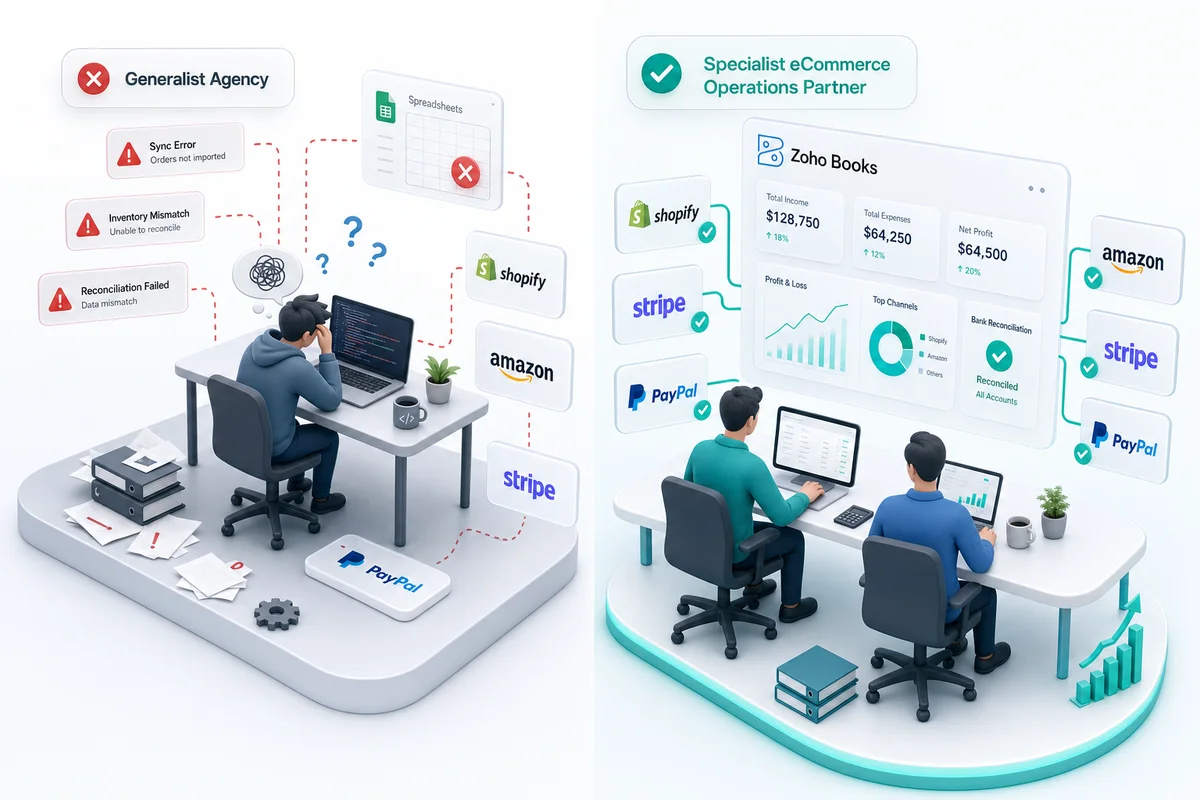Why Generalist Zoho Agencies Fail eCommerce Businesses (And What to Look for Instead)