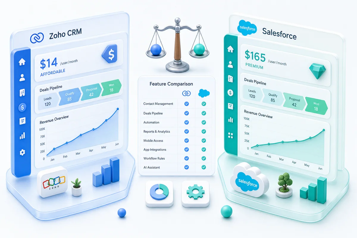 Zoho CRM vs Salesforce: Complete Comparison for 2026