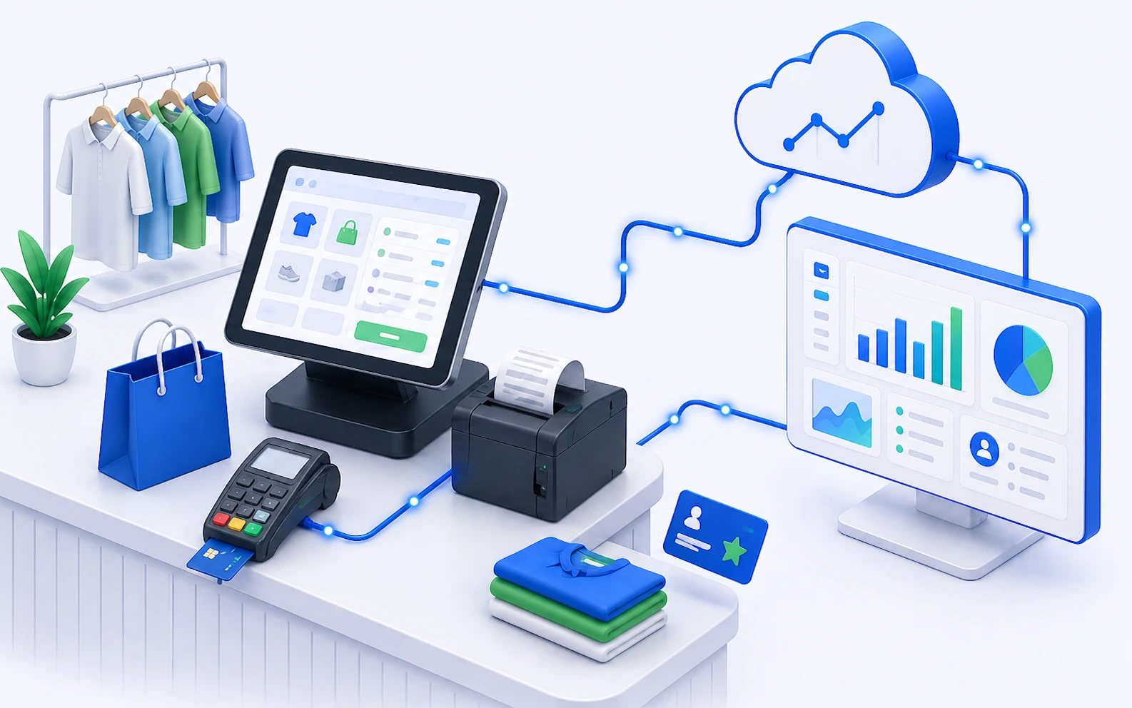 Point-of-sale terminal integration with Zoho for unified retail operations
