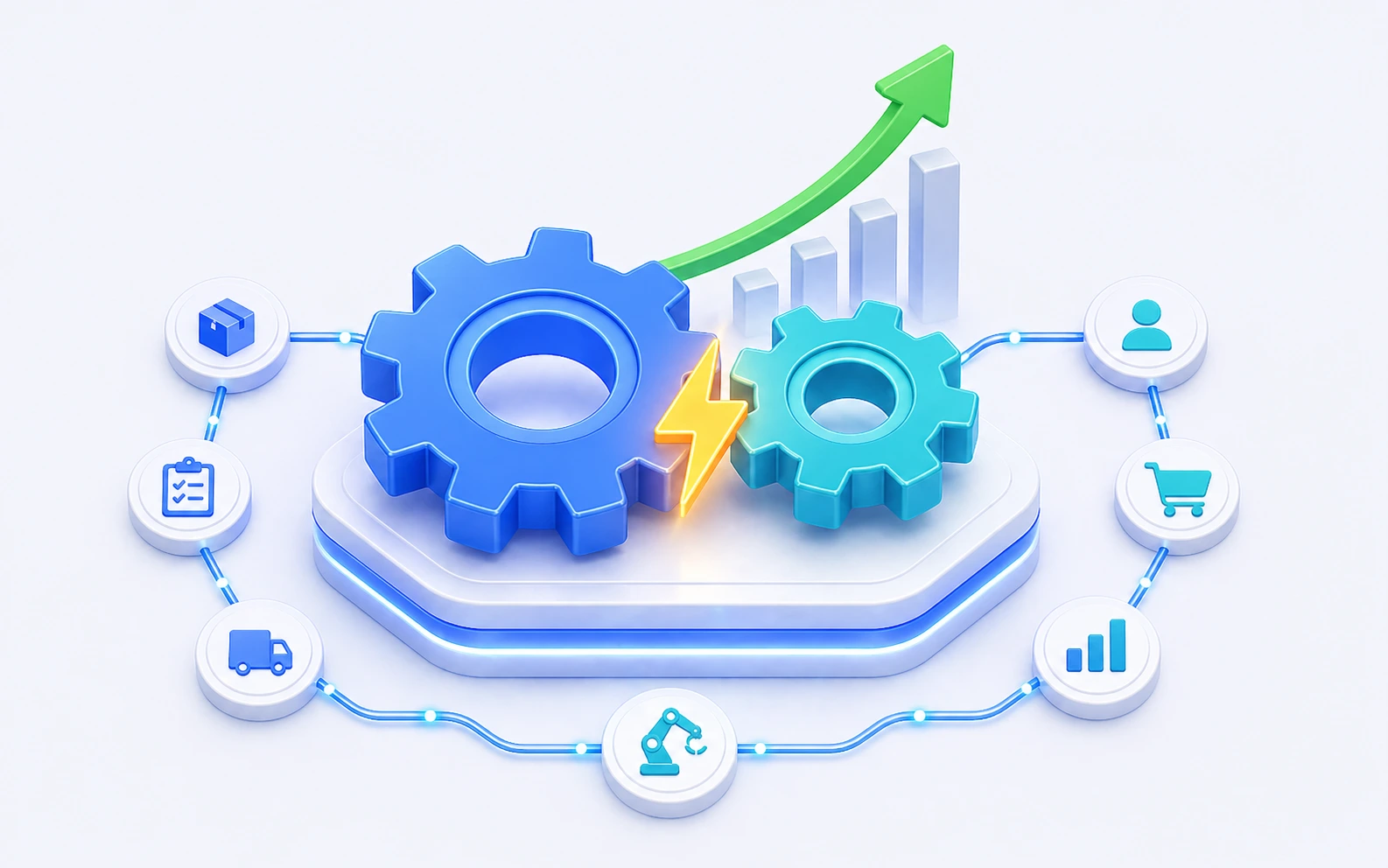 Operations automation and scaling with interlocking gears