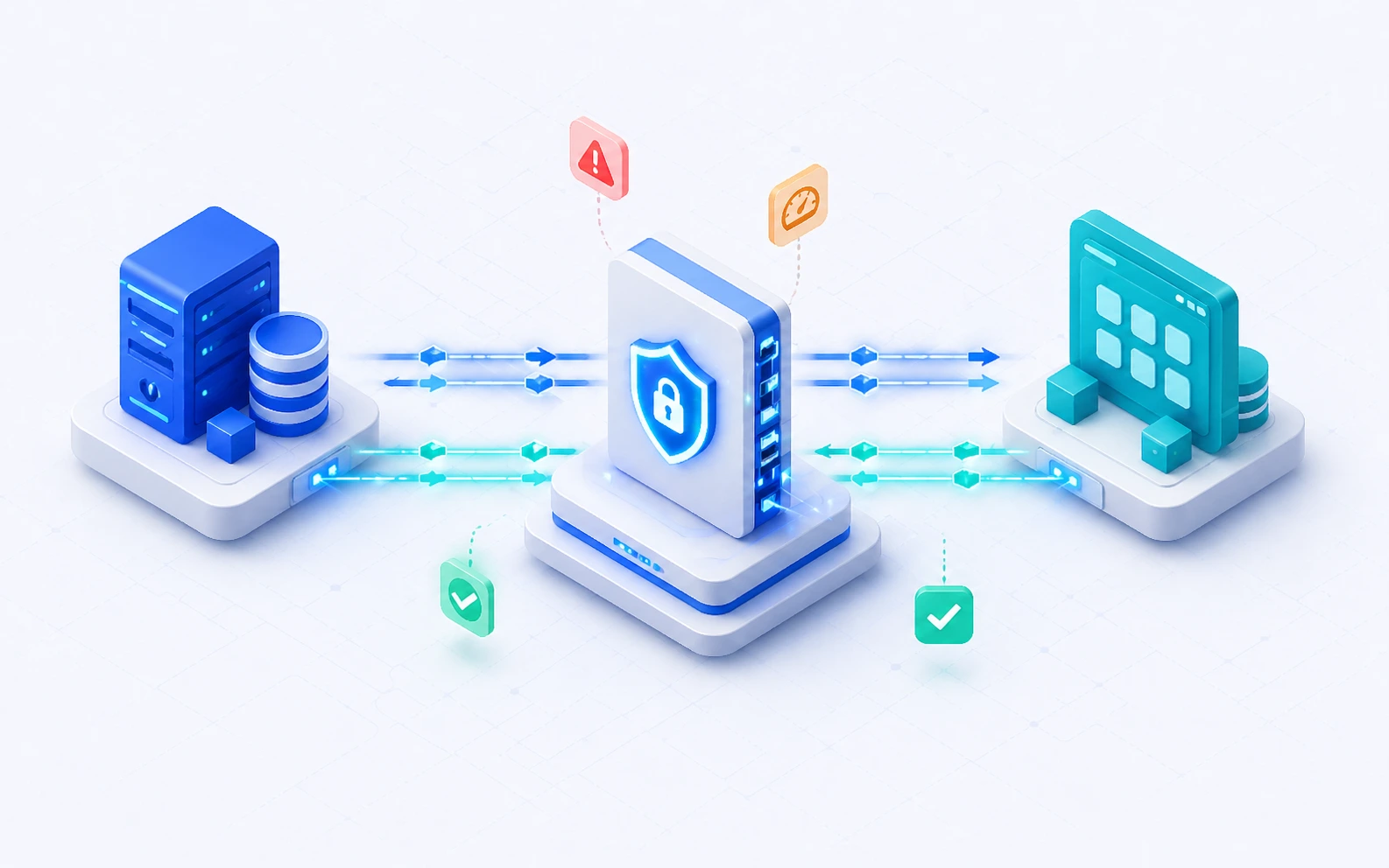 Custom API development with request-response flow between systems
